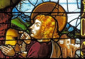 Vindu som viser Saint John ved Transfigurasjonen av French School